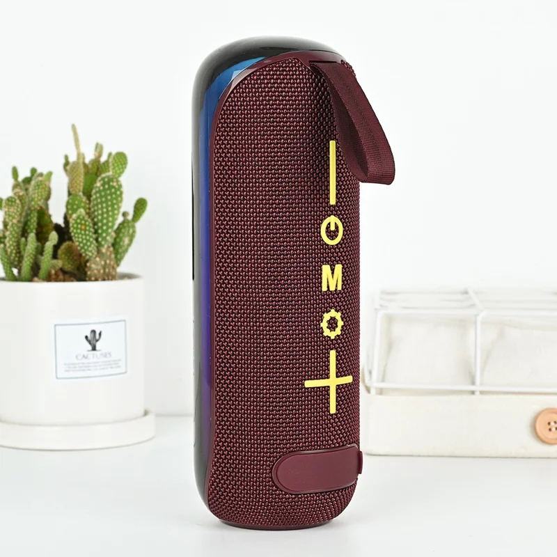 T&G TG-384 Mini Portable Bluetooth-compatible Speaker RGB Light Wireless Music Subwoofer Support TF  /  U-disk - Purple