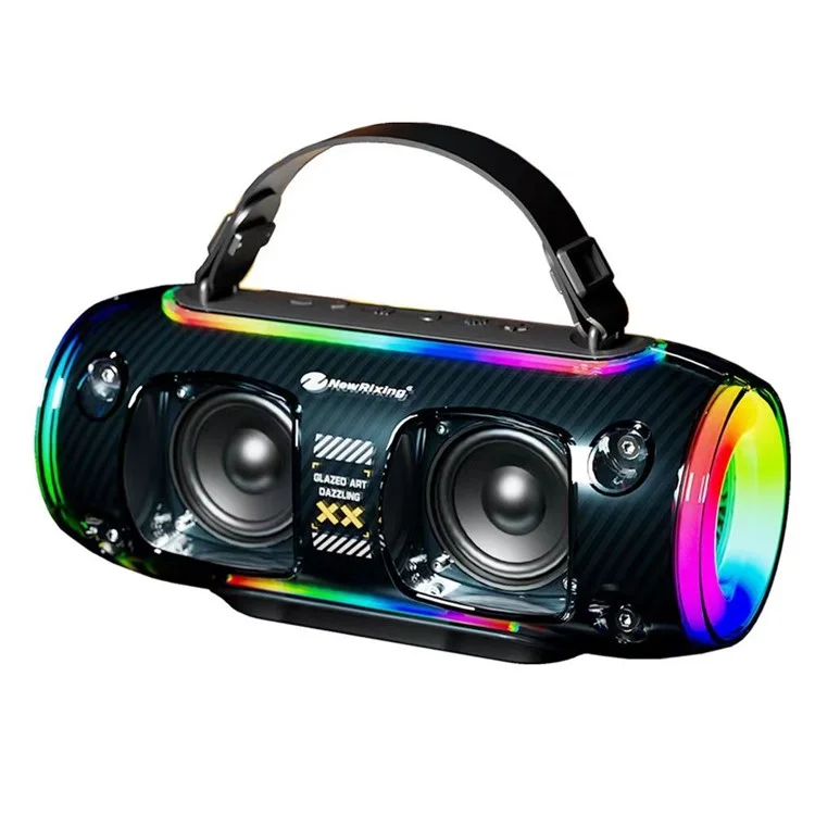 NR8806 Outdoor Waterproof Wireless Bluetooth-compatible Speaker RGB Light Rhythm Subwoofer - Blue