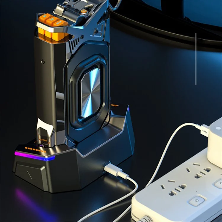 GQ18 Cool Mecha Style RGB Light Portable Bluetooth-compatible Speaker Wireless Music Subwoofer