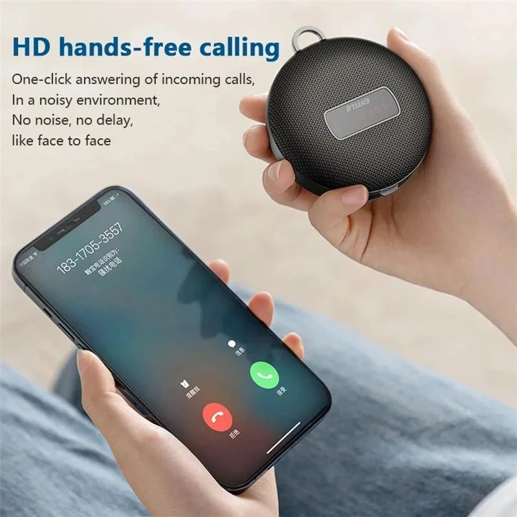 INWA MZ-508 Outdoor Cycling Bluetooth-compatible Speaker Digital Display Portable Waterproof Loudspeaker