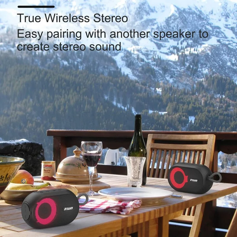 INWA MZ-507 Portable Bluetooth-compatible Speaker Waterproof Wireless Music Subwoofer Support TF Card