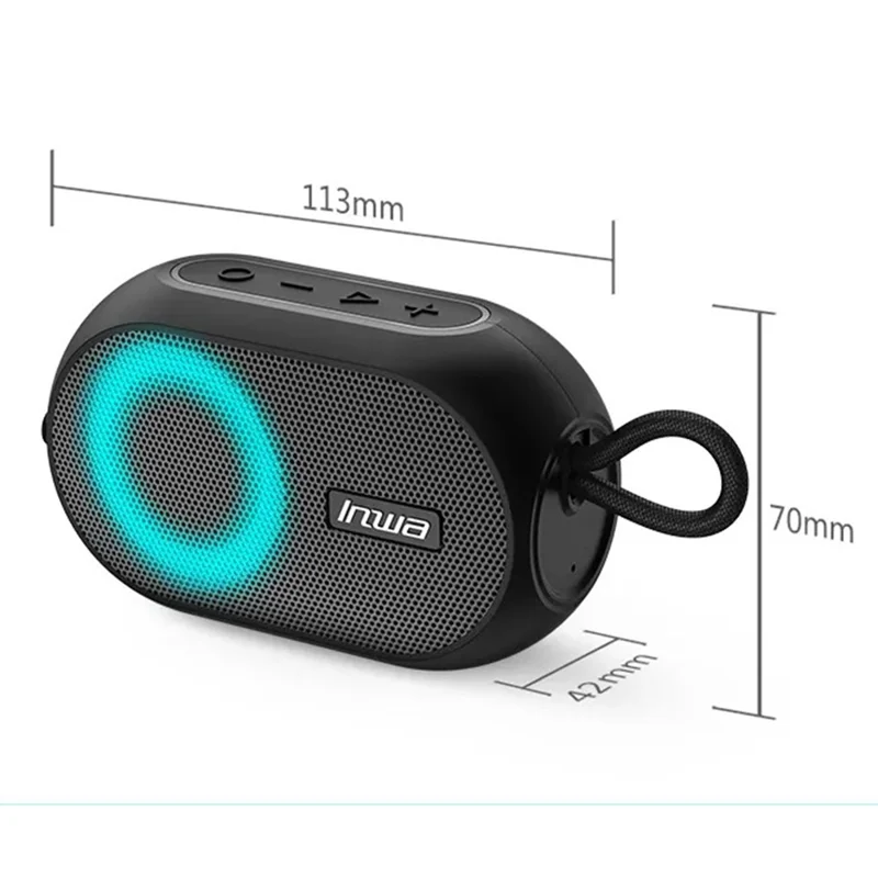 INWA MZ-507 Portable Bluetooth-compatible Speaker Waterproof Wireless Music Subwoofer Support TF Card