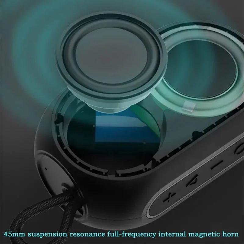 INWA MZ-507 Portable Bluetooth-compatible Speaker Waterproof Wireless Music Subwoofer Support TF Card