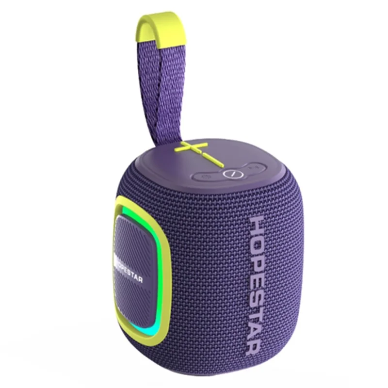 HOPESTAR P66 5W Outdoor Wireless Bluetooth-compatible Speaker Portable Subwoofer with Carrying Rope - Purple