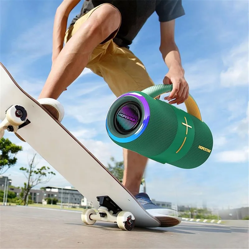 HOPESTAR H68 50W Powerful Outdoor Waterproof Bluetooth-compatible Speaker Sound Subwoofer - Grey