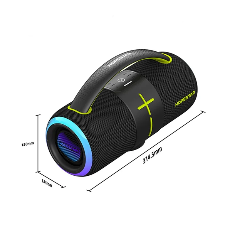 HOPESTAR H68 50W Powerful Outdoor Waterproof Bluetooth-compatible Speaker Sound Subwoofer - Grey