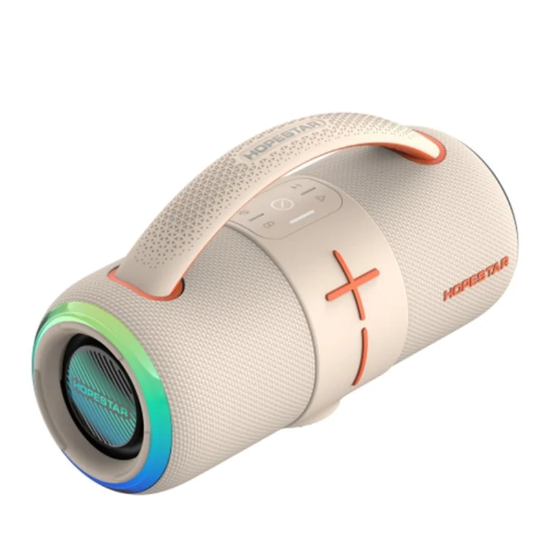 HOPESTAR H68 50W Haut-parleur Bluetooth extérieur puissant et étanche - Beige