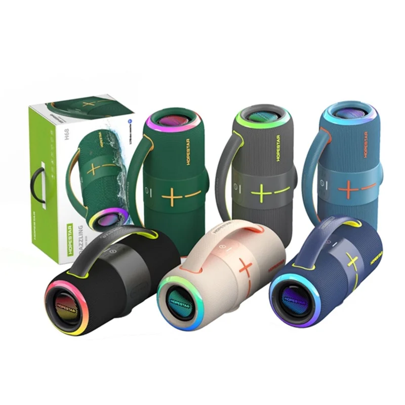 HOPESTAR H68 50W Powerful Outdoor Waterproof Bluetooth-compatible Speaker Sound Subwoofer - Green