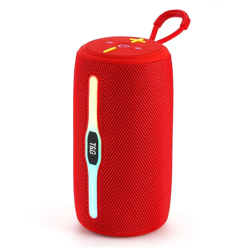 T&G TG-675 Colorful LED Light FM Bluetooth-compatible Speaker Music Sound Subwoofer - Red