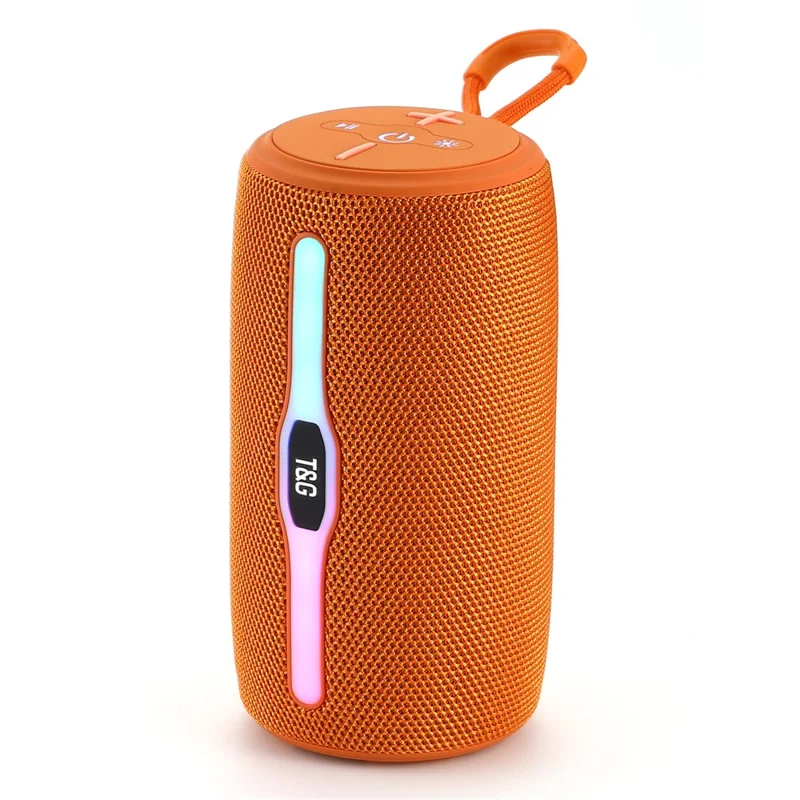 T&G TG-675 Colorful LED Light FM Bluetooth-compatible Speaker Music Sound Subwoofer - Orange