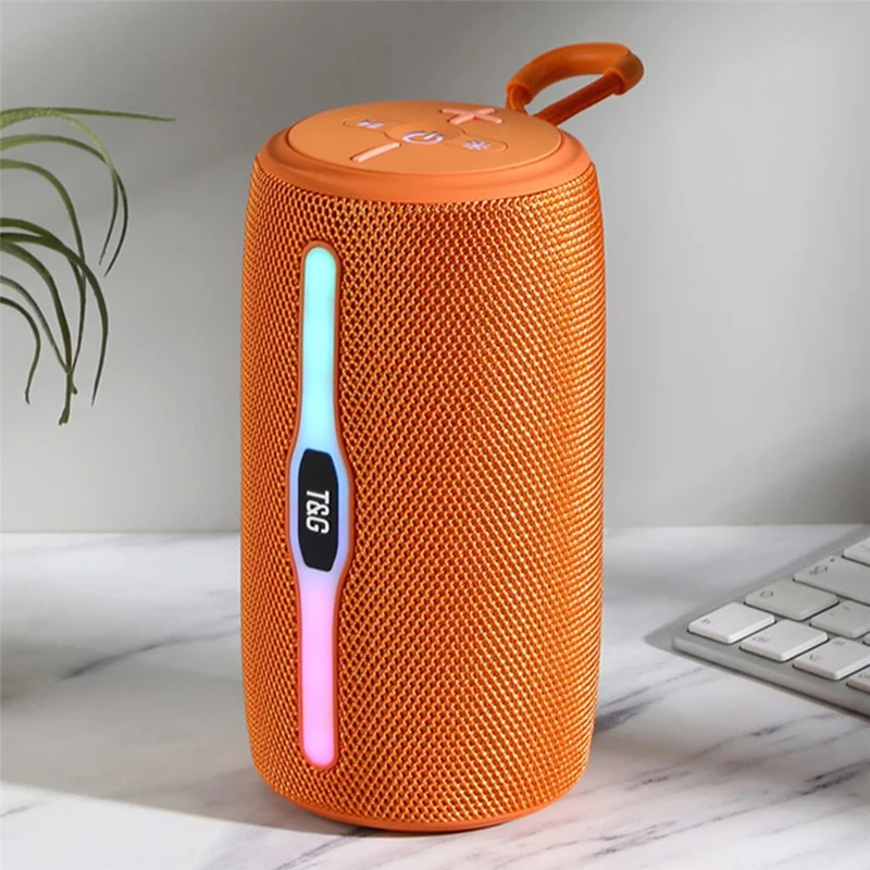 T&G TG-675 Colorful LED Light FM Bluetooth-compatible Speaker Music Sound Subwoofer - Orange