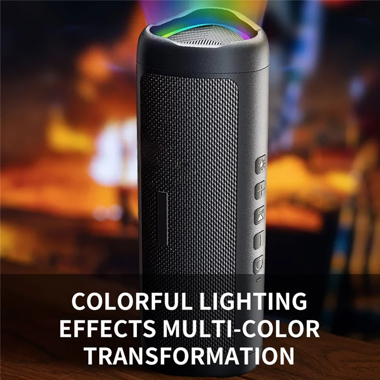 Altavoz Bluetooth portátil y colorido CYBORIS C27 a prueba de agua con subwoofer - Negro