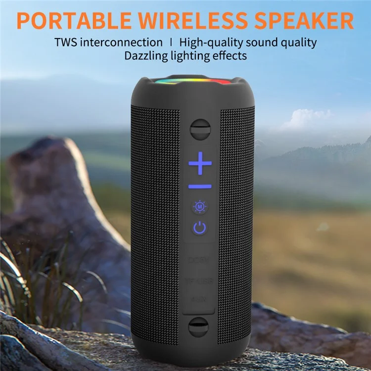 CYBORIS S9 RGB Light Waterproof Music Bluetooth-compatible Speaker Sound Subwoofer for Home Party