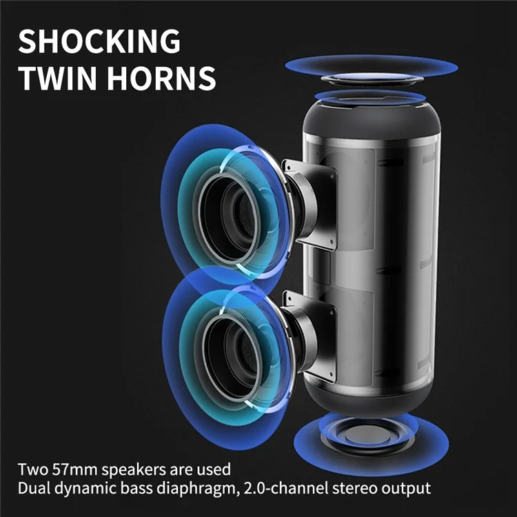 CYBORIS S9 RGB Light Waterproof Music Bluetooth-compatible Speaker Sound Subwoofer for Home Party