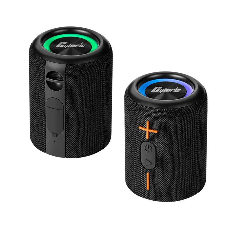 CYBORIS S10 2-in-1 Coluna Bluetooth Dividida Impermeável IPX6 Subwoofer com Luz Colorida