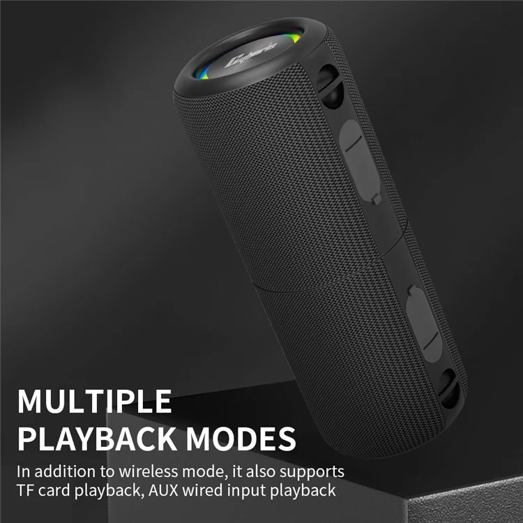 CYBORIS S10 2-in-1 Coluna Bluetooth Dividida Impermeável IPX6 Subwoofer com Luz Colorida