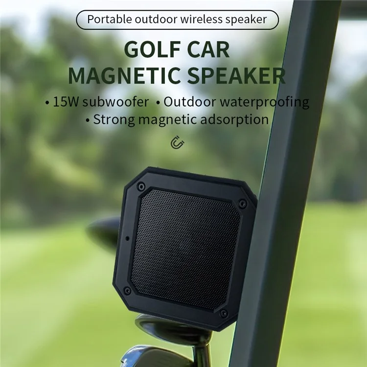 Alto-falante Bluetooth magnético CYBORIS X1S para carrinho de golfe, à prova d'água, com subwoofer integrado e microfone