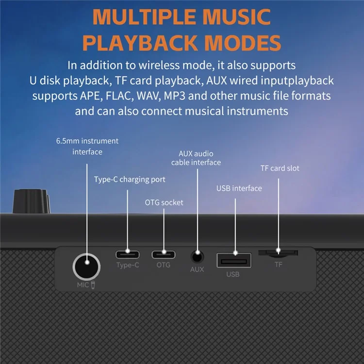 CYBORIS X14 200W High Power Outdoor Karaoke TWS Bluetooth-compatible Speaker with Microphone and Remote