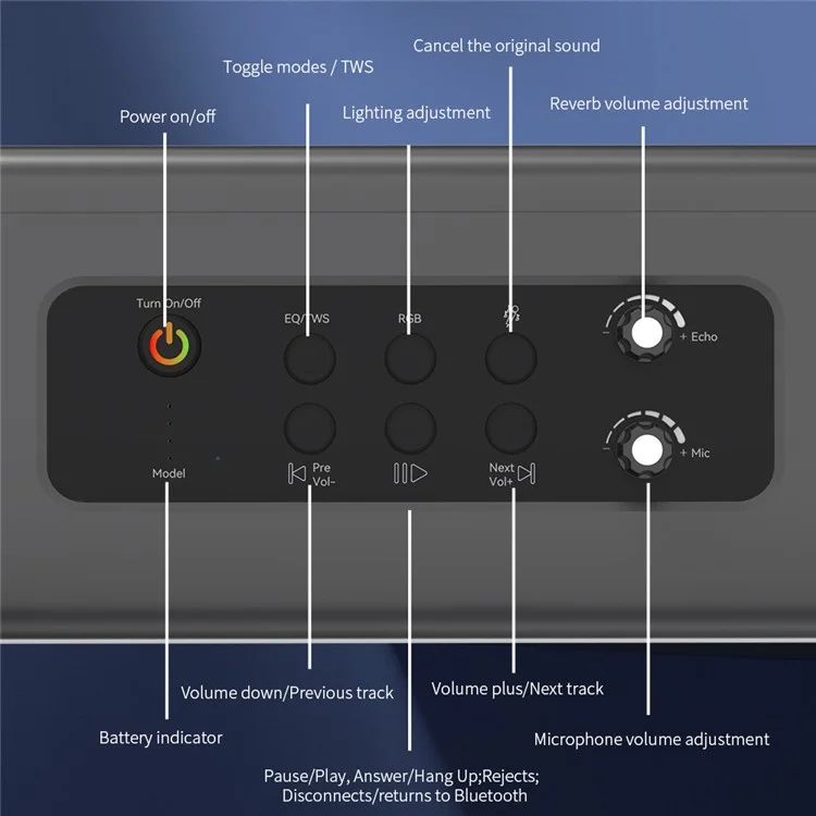 CYBORIS X14 200W High Power Outdoor Karaoke TWS Bluetooth-compatible Speaker with Microphone and Remote