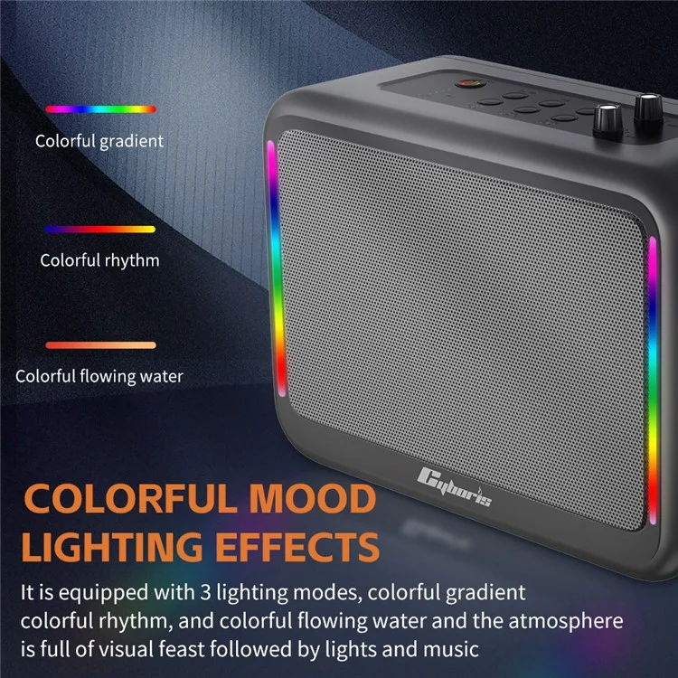 CYBORIS X14 200W High Power Outdoor Karaoke TWS Bluetooth-compatible Speaker with Microphone and Remote