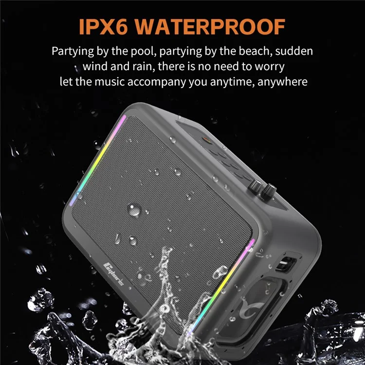 CYBORIS X14 200W High Power Outdoor Karaoke TWS Bluetooth-compatible Speaker with Microphone and Remote