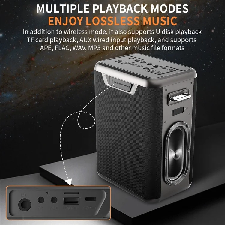 CYBORIS X15 Outdoor Karaoke Subwoofer 400W TWS Bluetooth-compatible Speaker with Microphone + Remote