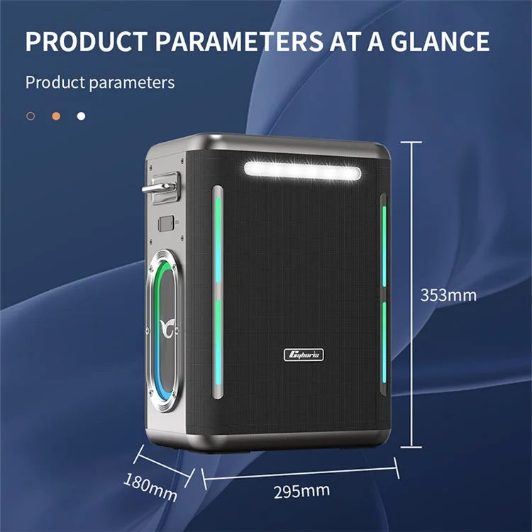 CYBORIS X15 Outdoor Karaoke Subwoofer 400W TWS Bluetooth-compatible Speaker with Microphone + Remote
