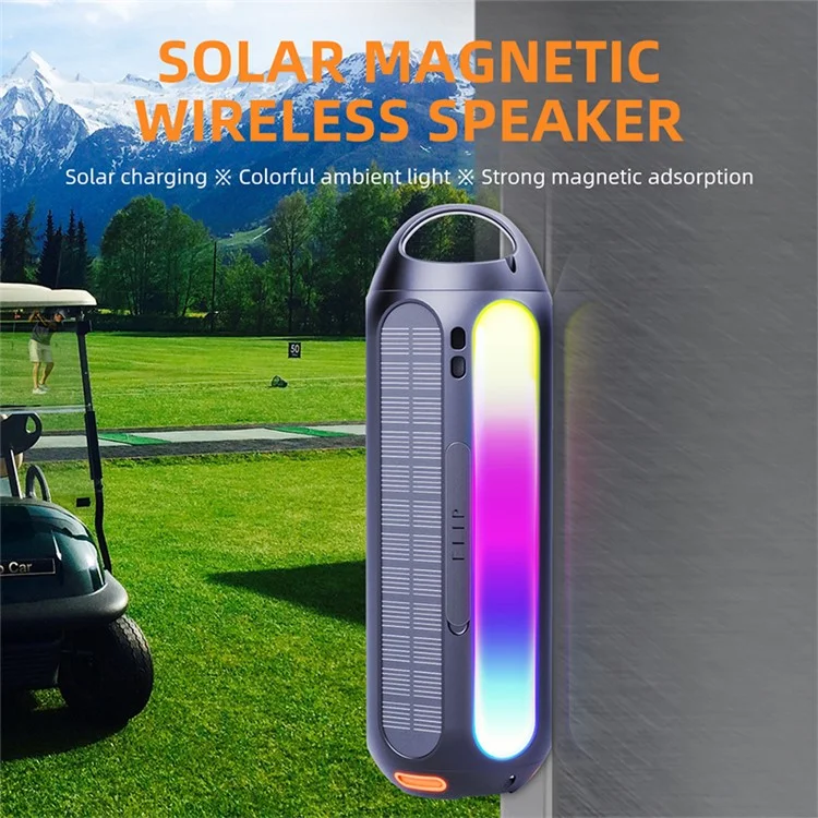 CYBORIS S8 30W Solar Magnetic Bluetooth-compatible Speaker with RGB Colorful Light Effects