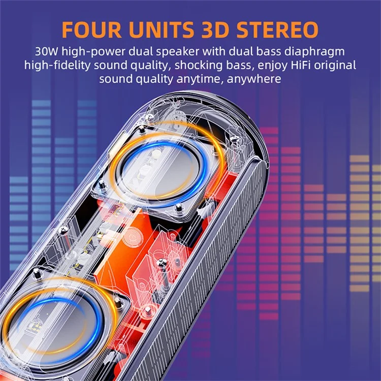 CYBORIS S8 30W Solar Magnetic Bluetooth-compatible Speaker with RGB Colorful Light Effects