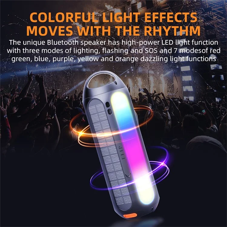 CYBORIS S8 30W Solar Magnetic Bluetooth-compatible Speaker with RGB Colorful Light Effects