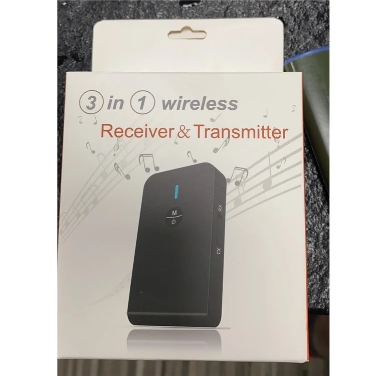BT-6 2-in-1 Bluetooth-compatible Adapter Bluetooth-compatible 5.0 Transmitter Receiver TX/RX with 3.5mm Stereo Interface