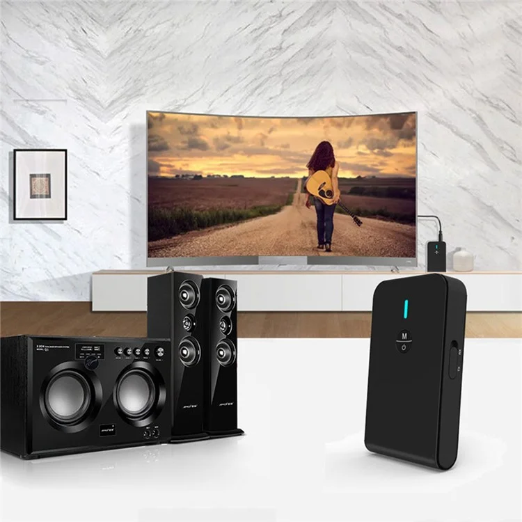 BT-6 2-in-1 Bluetooth-compatible Adapter Bluetooth-compatible 5.0 Transmitter Receiver TX/RX with 3.5mm Stereo Interface