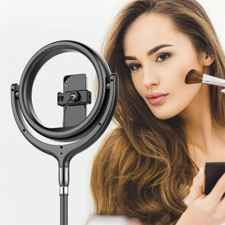 12 "selfie -ringlicht -led -ring -licht -handyhalter LED Lamp Kamera Licht Für YouTube Video Make -up Tik Tok - Schwarz