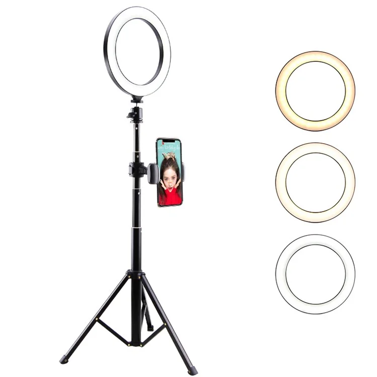 LATZZ T9 Ring Photography Fill Light with Tripod and Phone Bracket