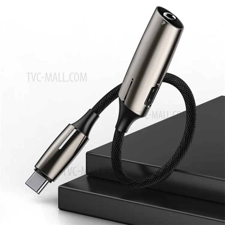 BASEUS CW-YMS L60S 2-in-1 Type-C Maschio a Type-C e 3.5mm Femmina Adattatore