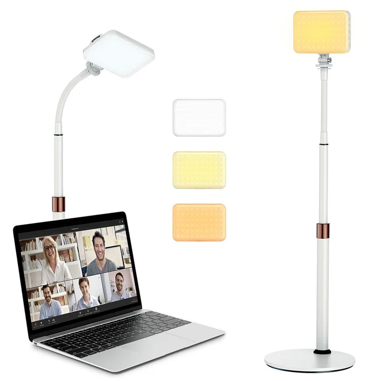 Luz de Preenchimento para Desk com 9 Modos de Iluminação Ajustável e Pescoço Flexível de 9,8 polegadas
