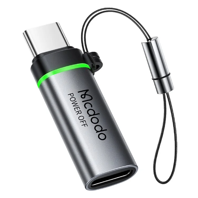 MCDODO OT-6010 60W 8-Pin to Type-C Adapter Smart Power Off PD Charging Converter - Black