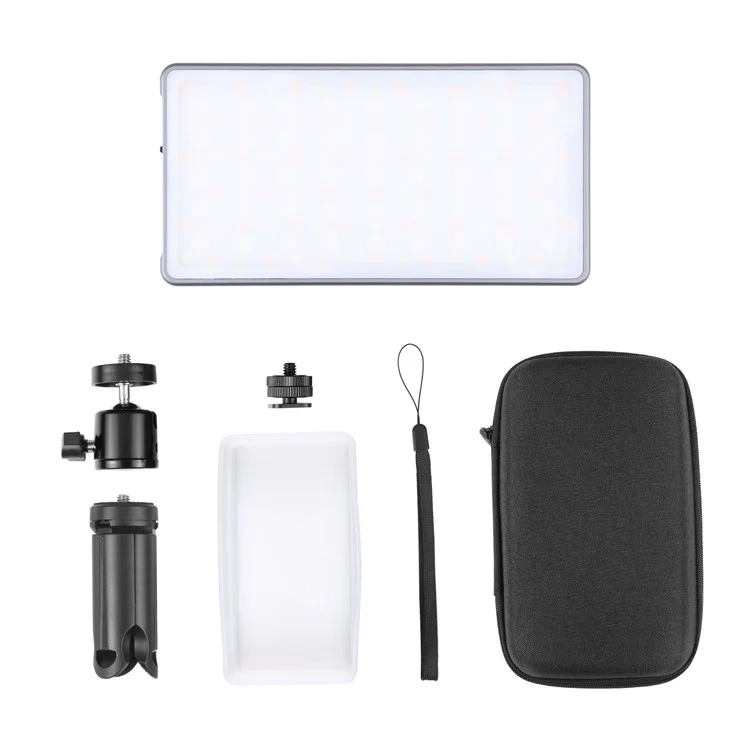 PULUZ PU633 Metal Body Full Color RGB Pocket Fill Lamp 21 Modes 135-LED Video Light
