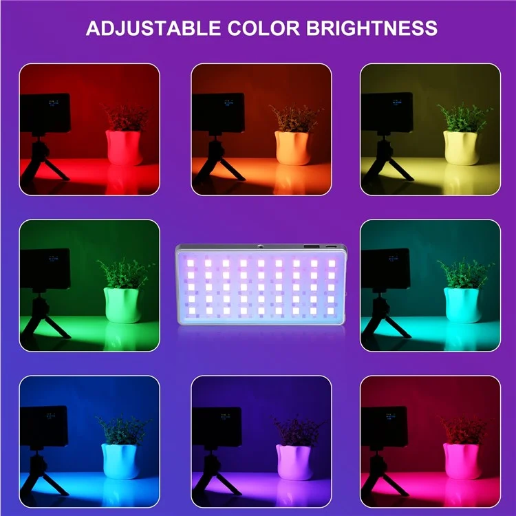 PULUZ PU633 Metal Body Full Color RGB Pocket Fill Lamp 21 Modes 135-LED Video Light
