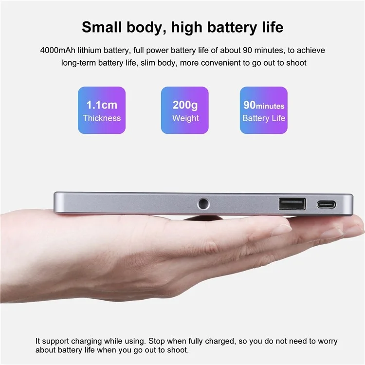 PULUZ PU633 Metal Body Full Color RGB Pocket Fill Lamp 21 Modes 135-LED Video Light