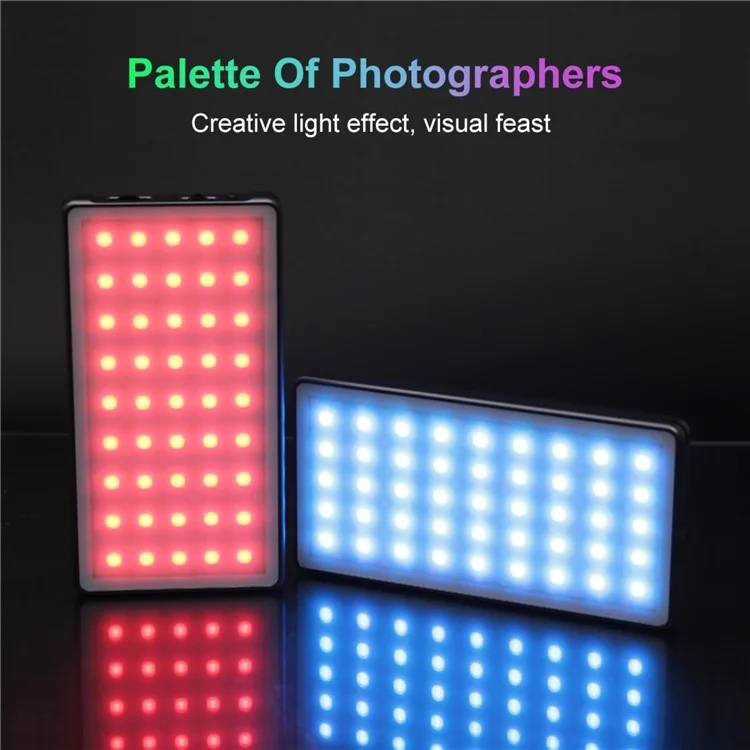 PULUZ PU633 Metal Body Full Color RGB Pocket Fill Lamp 21 Modes 135-LED Video Light