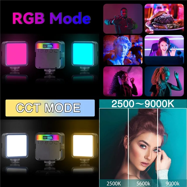 PULUZ PU560B 2500-9000K RGB Full Color Pocket Fill Light Handheld Photography LED Light