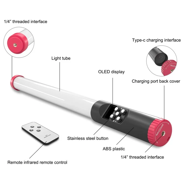 Puluz PU3550 Водонепроницаемый Фотопрофильный Свет RGB Diving Stick с Удаленным Контроллером