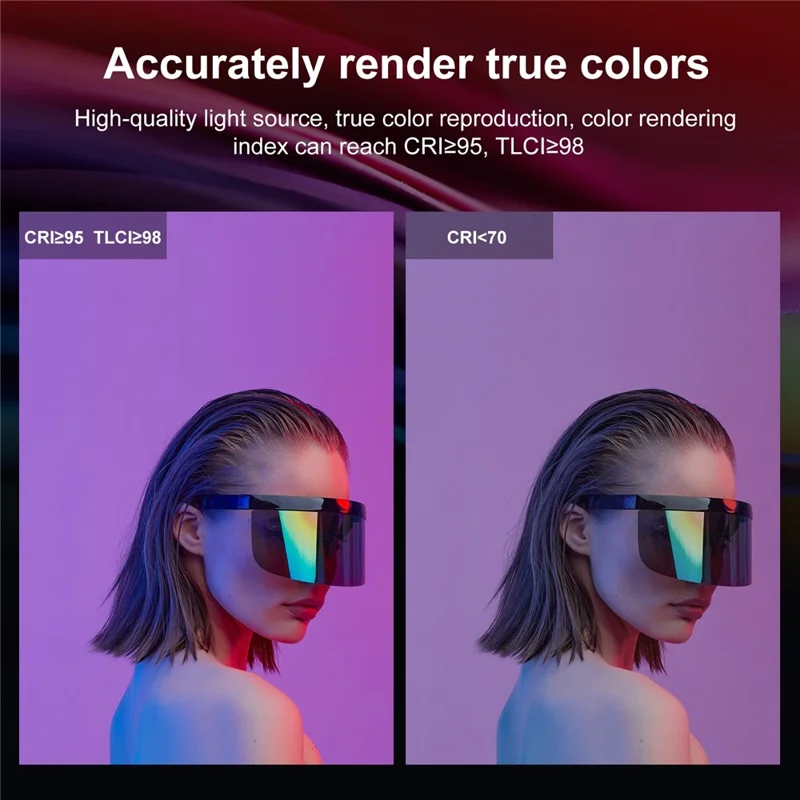 PULUZ PU4137 24W RGB Handheld Stick LED Light 72-LED Full Color Fill Light with Barndoor