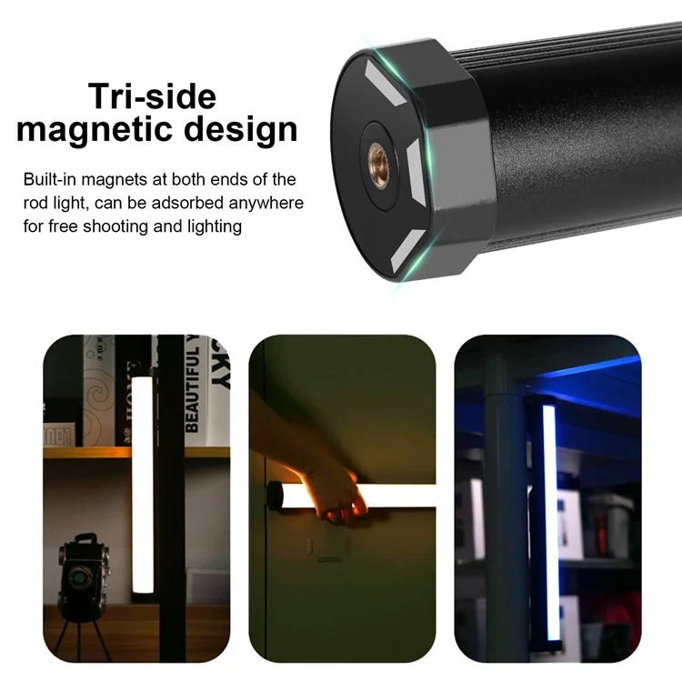 Puluz PU4136 135-возглавленные Полноцветные Ручной Работы RGB Фотография Магнитная Заливка Света