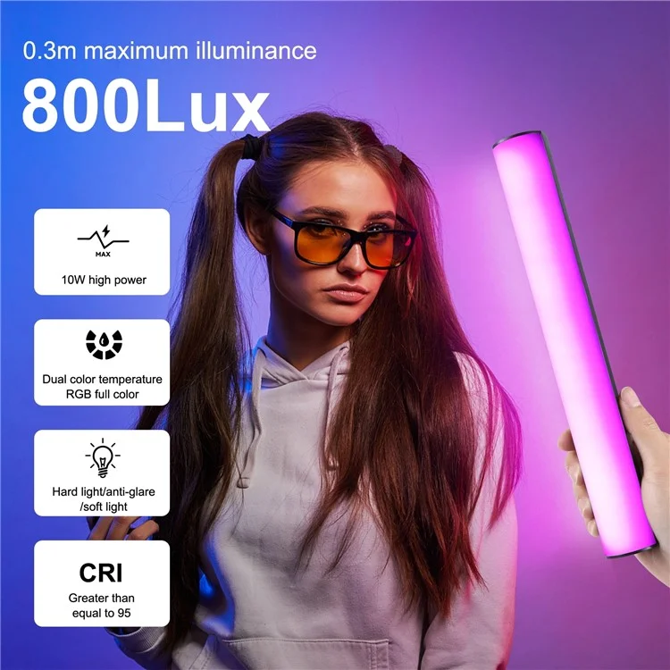 Puluz PU4139 30 см Портативная RGB Light Stick Магнитная Светодиодная Трубка Световая Палочка 10 вт Фотография Заливка Света