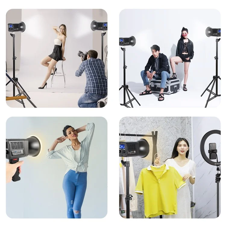 PULUZ PU4119B 60W COB Handheld Photography Vlog Light Video Recording Dual Color Temperature Fill Light