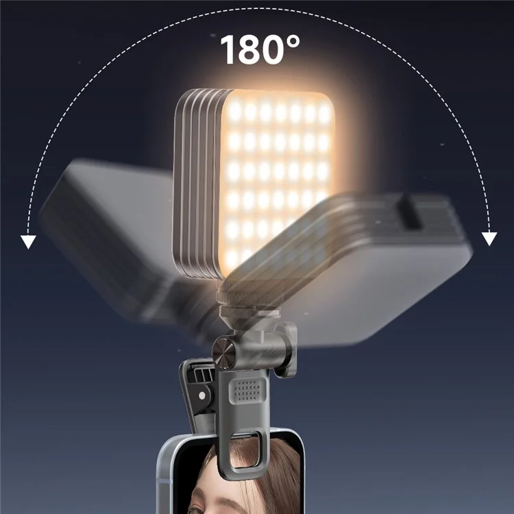 D12S Portable Travel Mini RGB LED Fill Light Phone Camera Selfie Live Streaming Fill Lamp with Clip