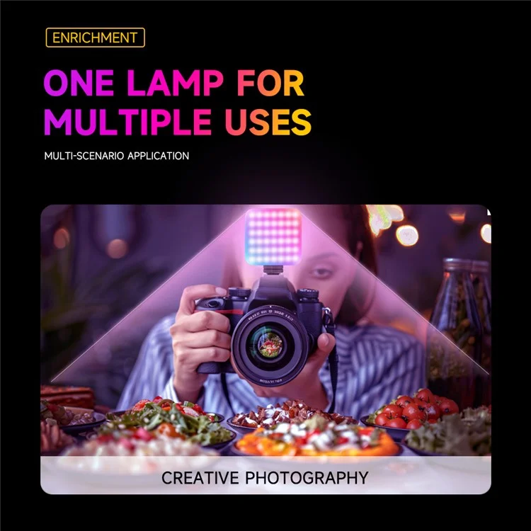 D12S Portable Travel Mini RGB LED Fill Light Phone Camera Selfie Live Streaming Fill Lamp with Clip
