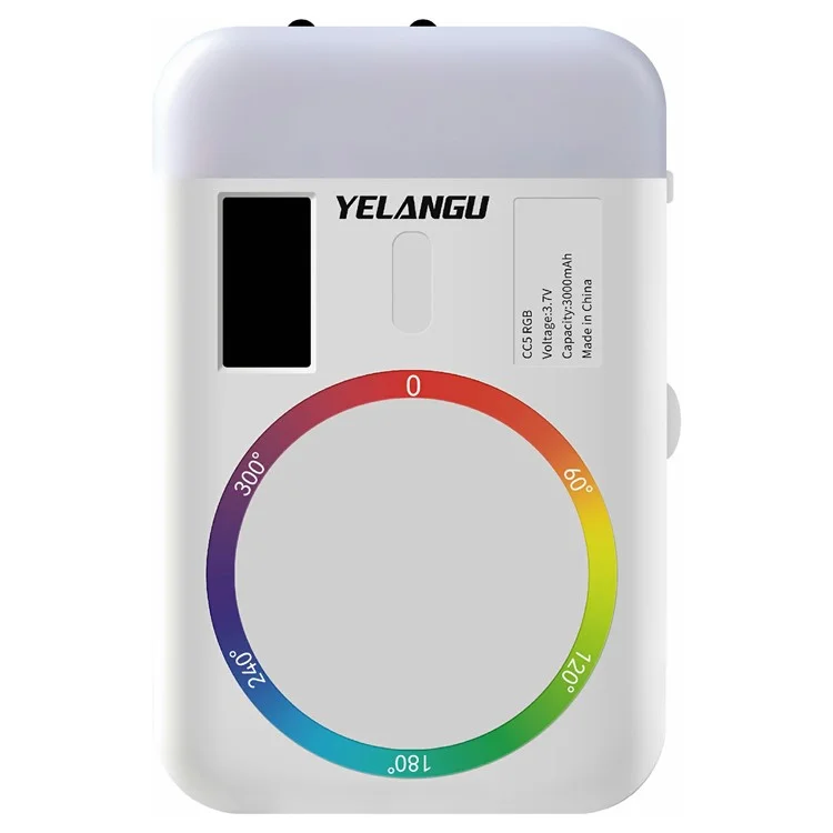 YELANGU CC5 Mini Luz de Relleno RGB Doble Cara Power Bank de 3000mAh para Teléfono